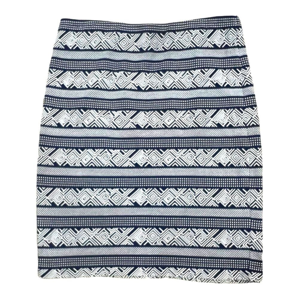 Eloquii Navy Geometric Knit Bandage Skirt 18